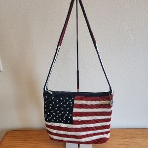 The Sak American Flag Red, White & Blue Knit Shoulder Bag